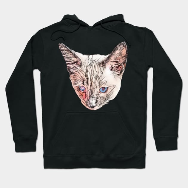 Seal Colorpoint Ragdoll Kitten Design Hoodie by DoggyStyles